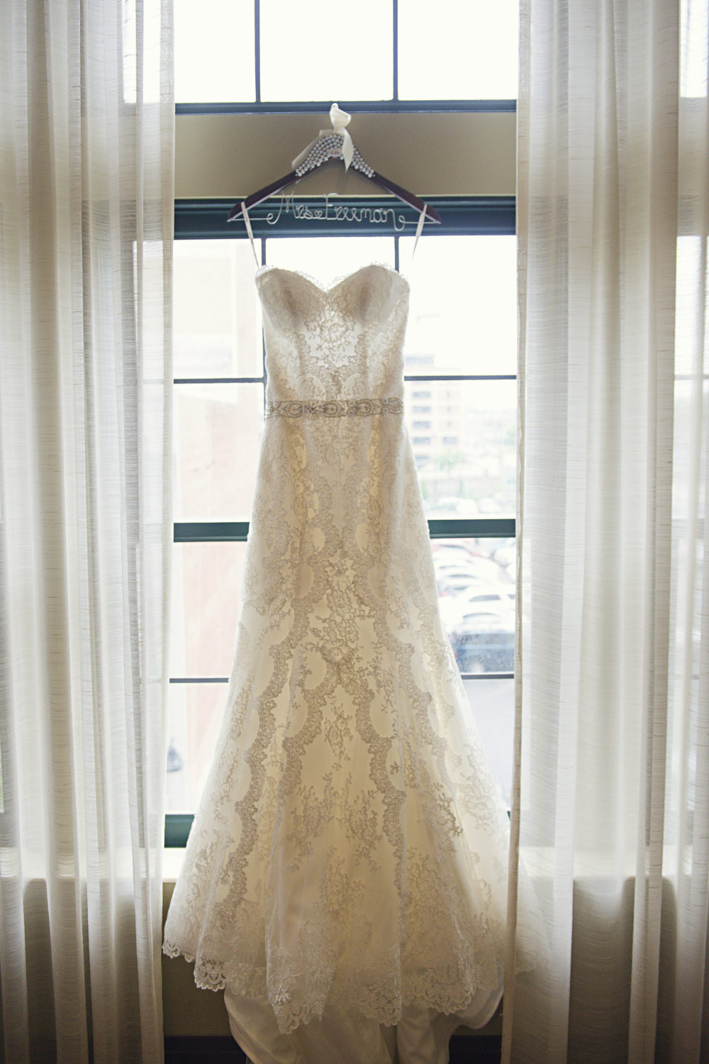 Simple Elegance wedding - lace bridal gown