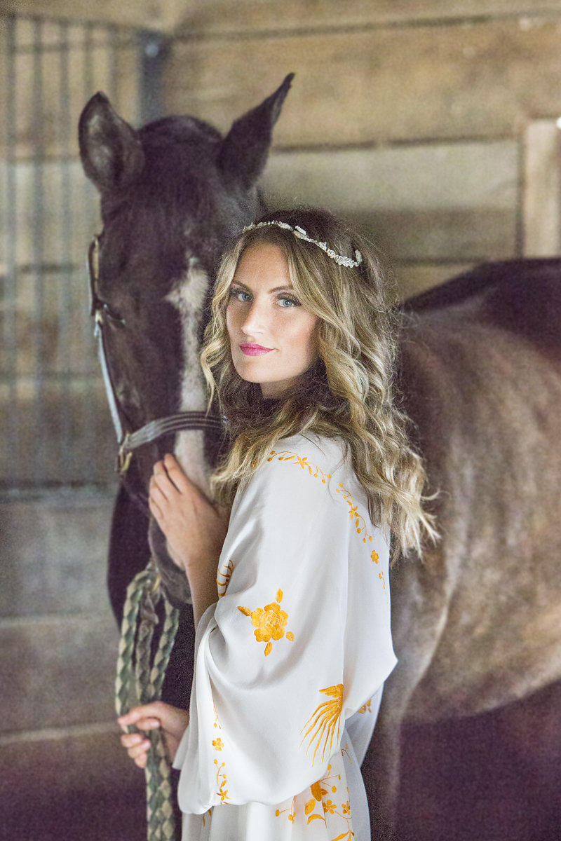 Bohemian Bride with Horse