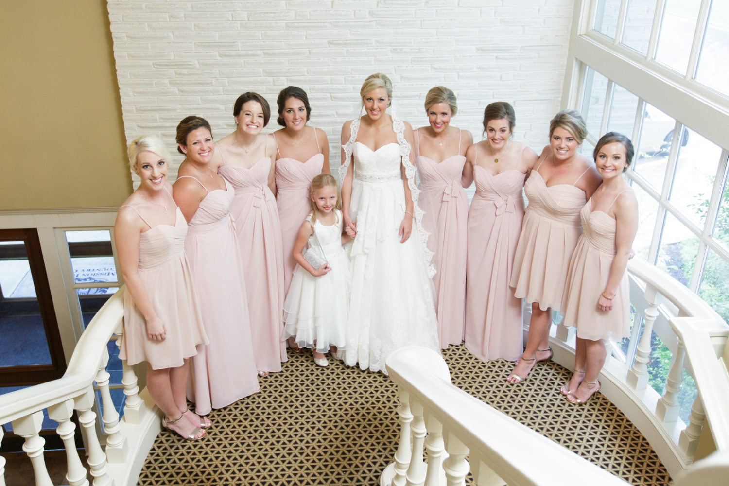 blush bridesmaids dresses