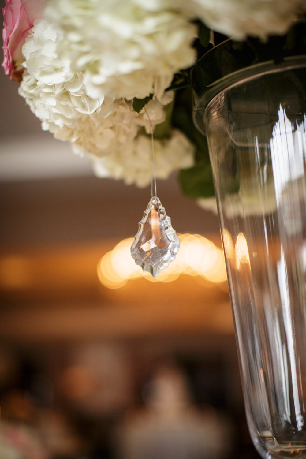 Formal table setting with crystals