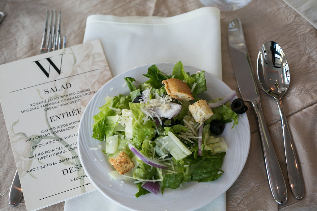 wedding salad and menu