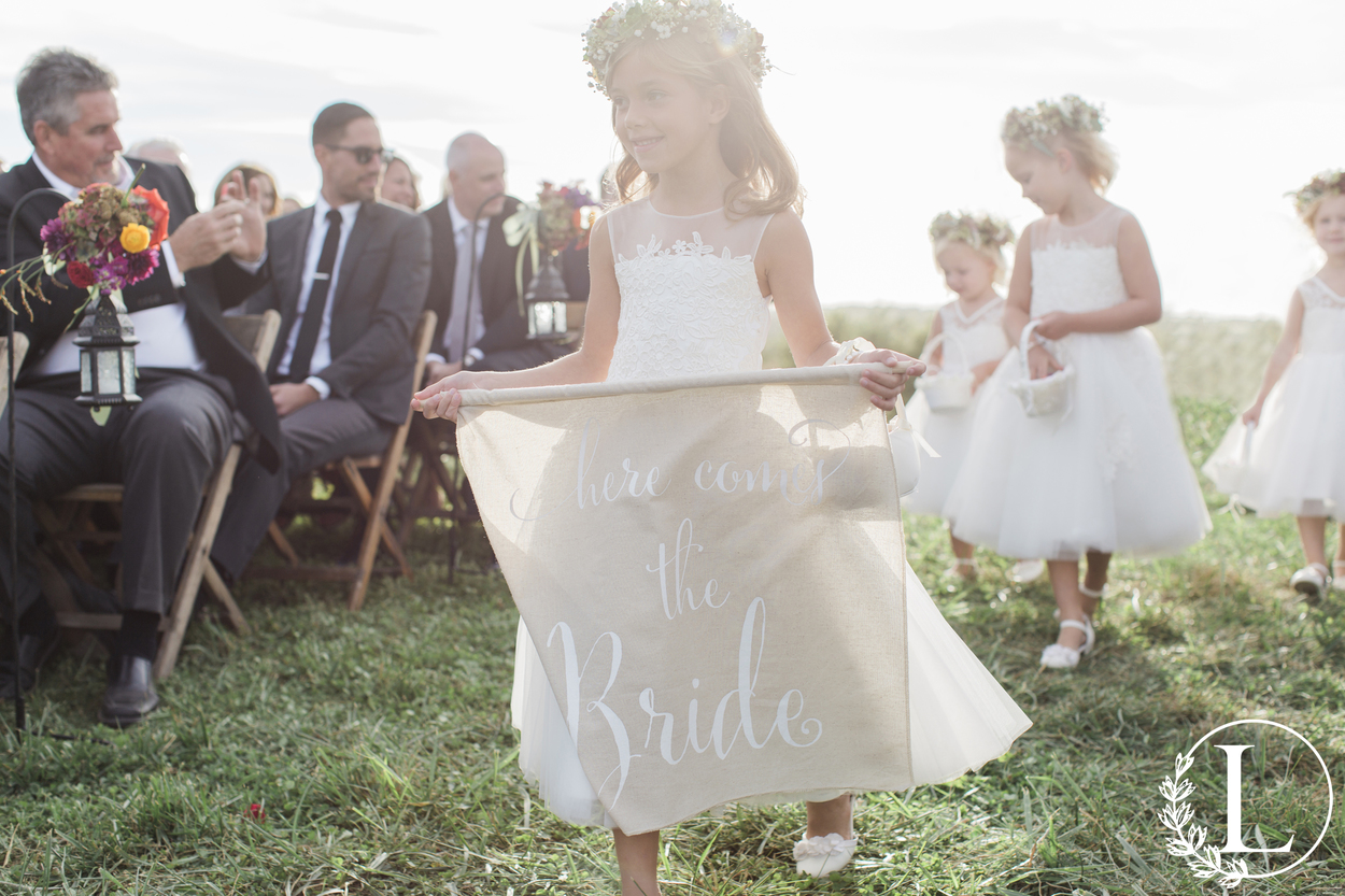 here comes the bride sign