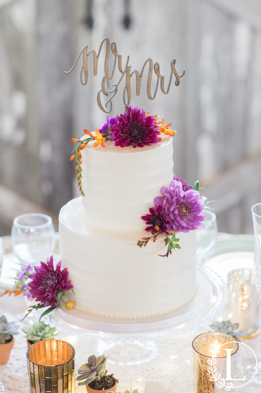 rustic buttercream wedding cake